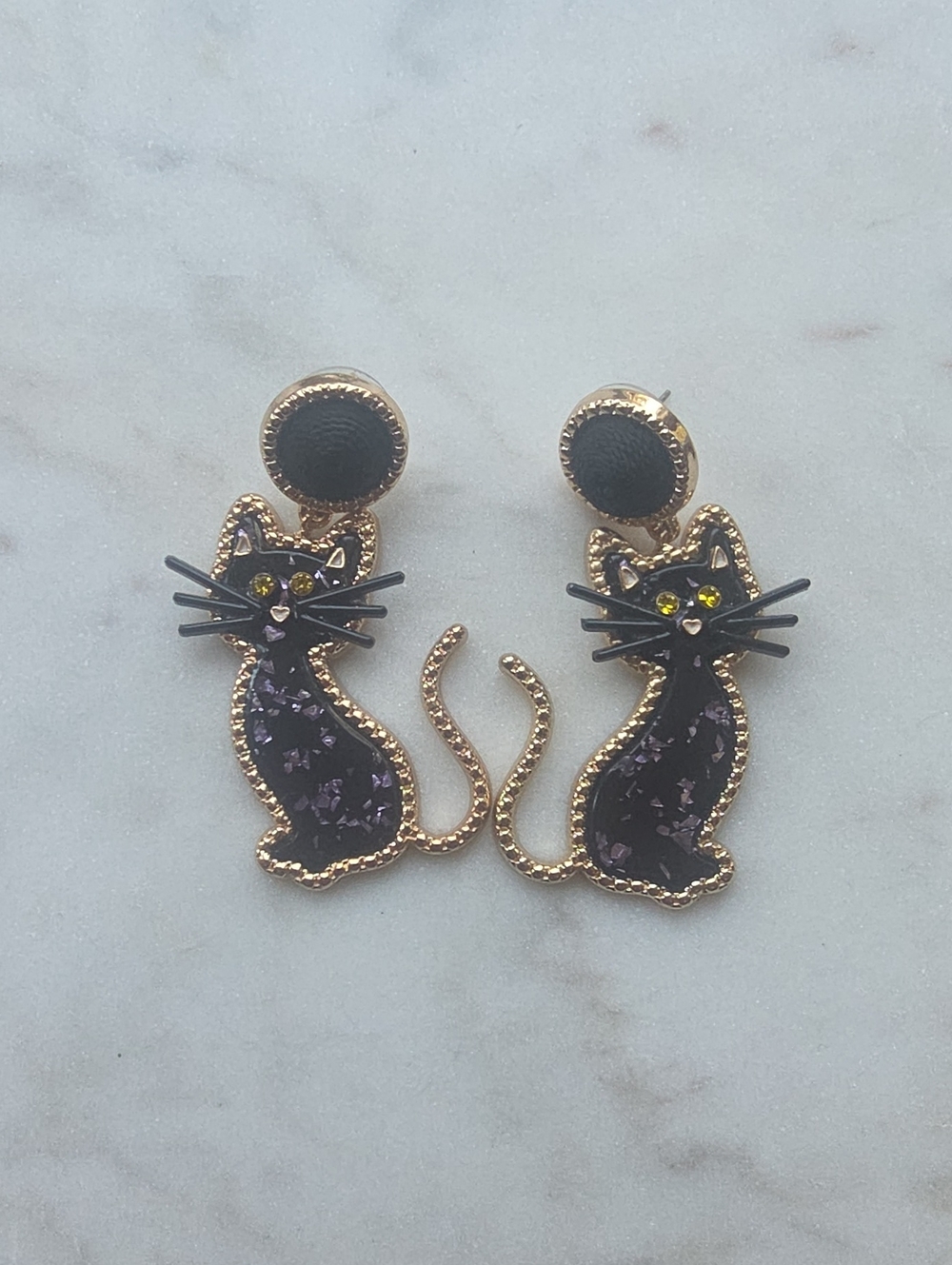 Serra Halloween black cat fashion earrings - Picture 4 of 7